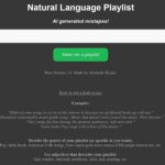 Natural Language Playlist